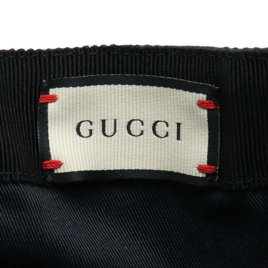 GUCCI グッチ オリジナル GGキャンバス ベースボールキャップ 帽子 Mサイズ ブラック 黒 レッド 赤 グリーン 緑｜blumin｜04