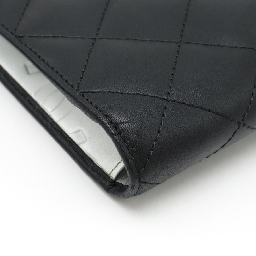 CHANEL シャネル カンボンライン ココマーク 2つ折長財布 二つ折長財布 レザー ソフトカーフ ブラック 黒 シルバー A26717 | CHANEL | 02