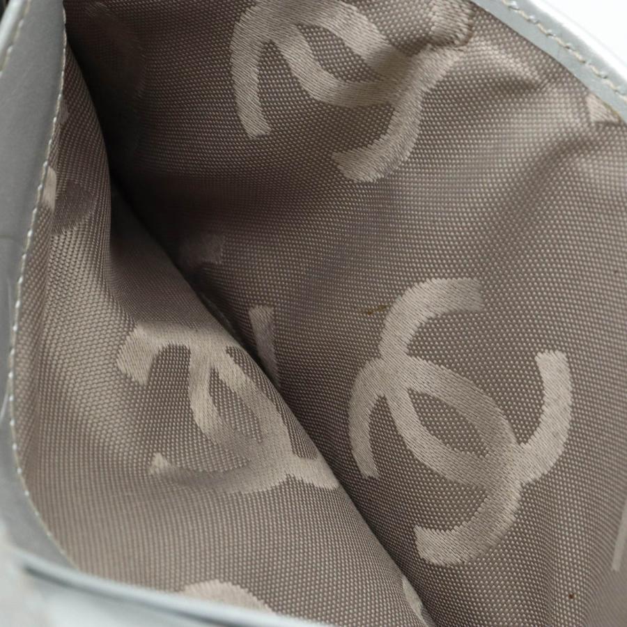 CHANEL シャネル カンボンライン ココマーク 2つ折長財布 二つ折長財布 レザー ソフトカーフ ブラック 黒 シルバー A26717 | CHANEL | 06