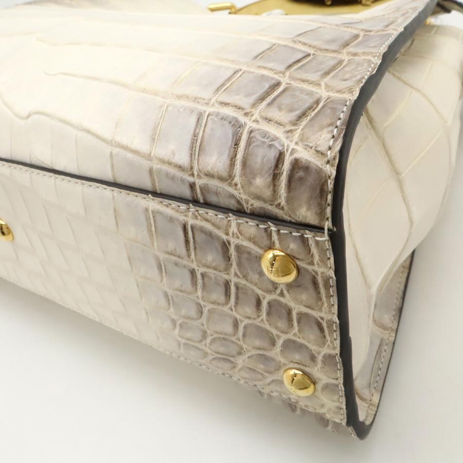 FENDI フェンディ ピーカブー アイコニック ミディアム コッコ ヒマラヤ ハンドバッグ 2WAY ショルダーバッグ クロコ ホワイト | FENDI | 02