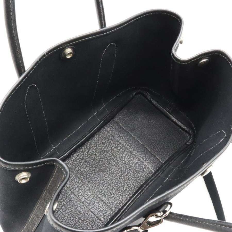HERMES エルメス ガーデンパーティTPM トートバッグ ハンドバッグ 2WAY ショルダーバッグ トワルオフィシエ レザー ブラック 黒 □H刻印 | HERMES | 04