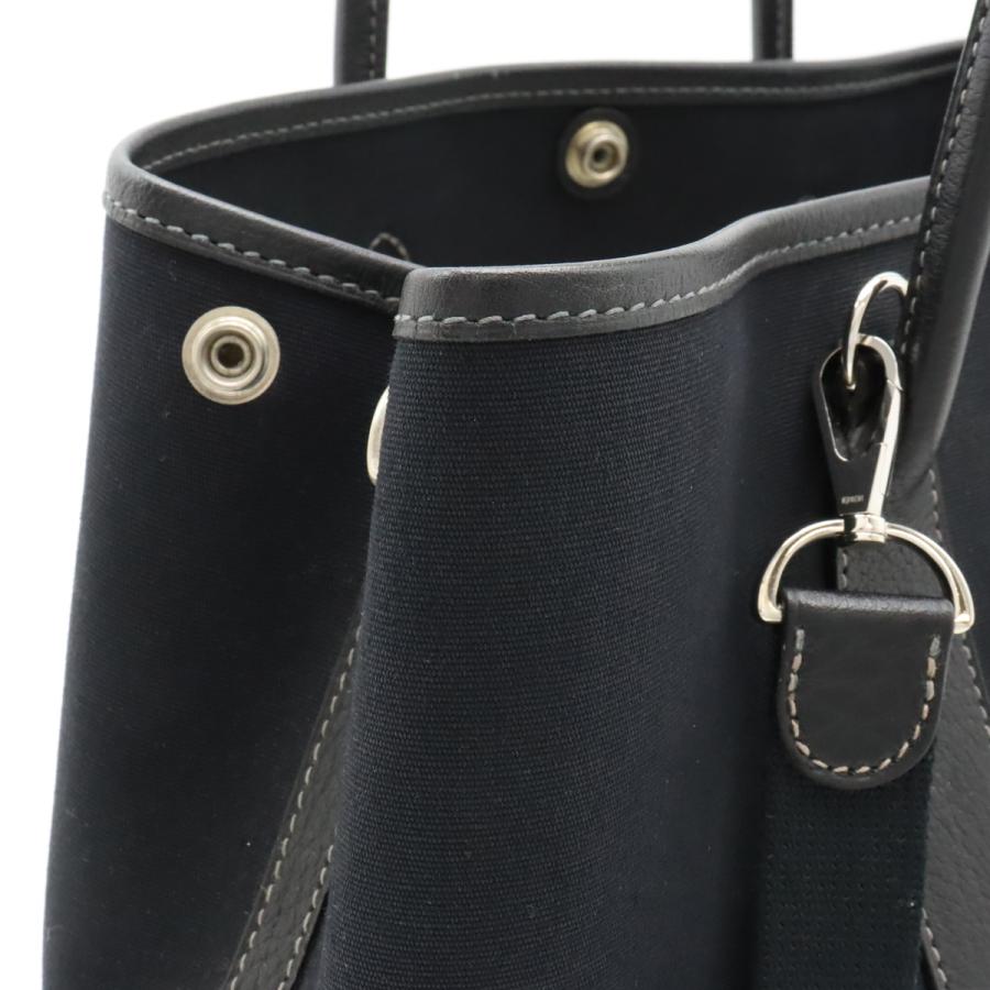 HERMES エルメス ガーデンパーティTPM トートバッグ ハンドバッグ 2WAY ショルダーバッグ トワルオフィシエ レザー ブラック 黒 □H刻印 | HERMES | 06