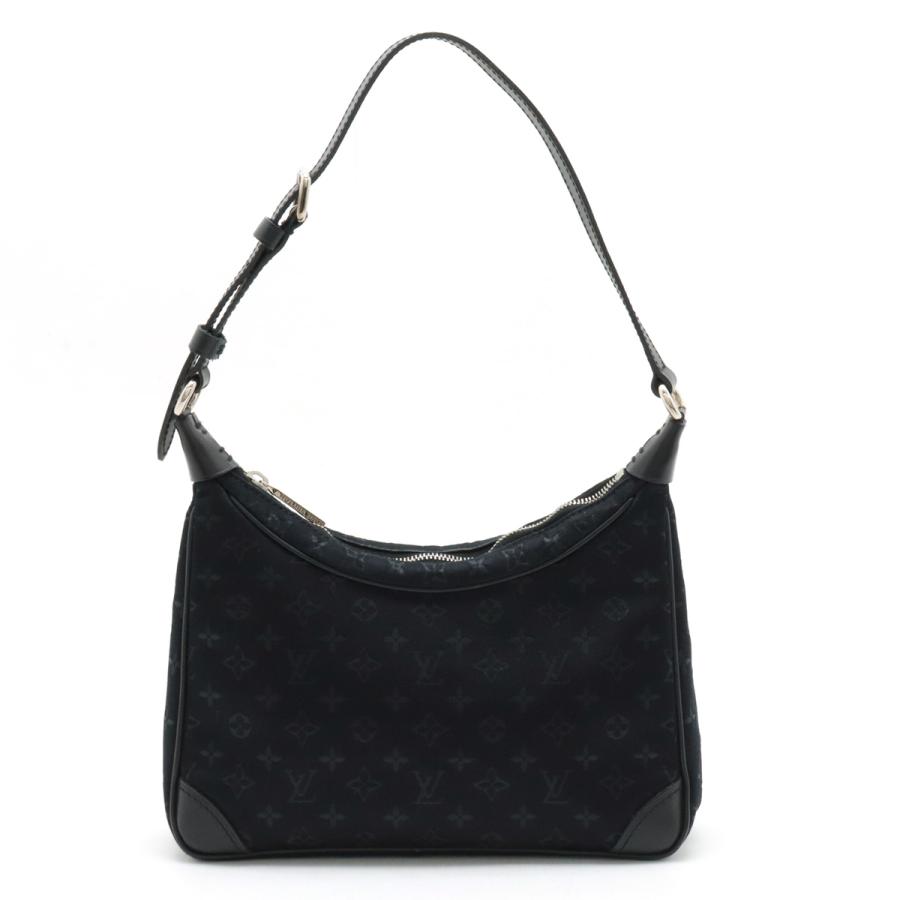 LOUIS VUITTON ルイ ヴィトン モノグラムサテン リトルブローニュ アクセサリーポーチ ミニハンドバッグ レザー ノワール ブラック M92142 LOUIS VUITTON（ルイ・ヴィトン） ルイ ヴィトン モノグラムサテン