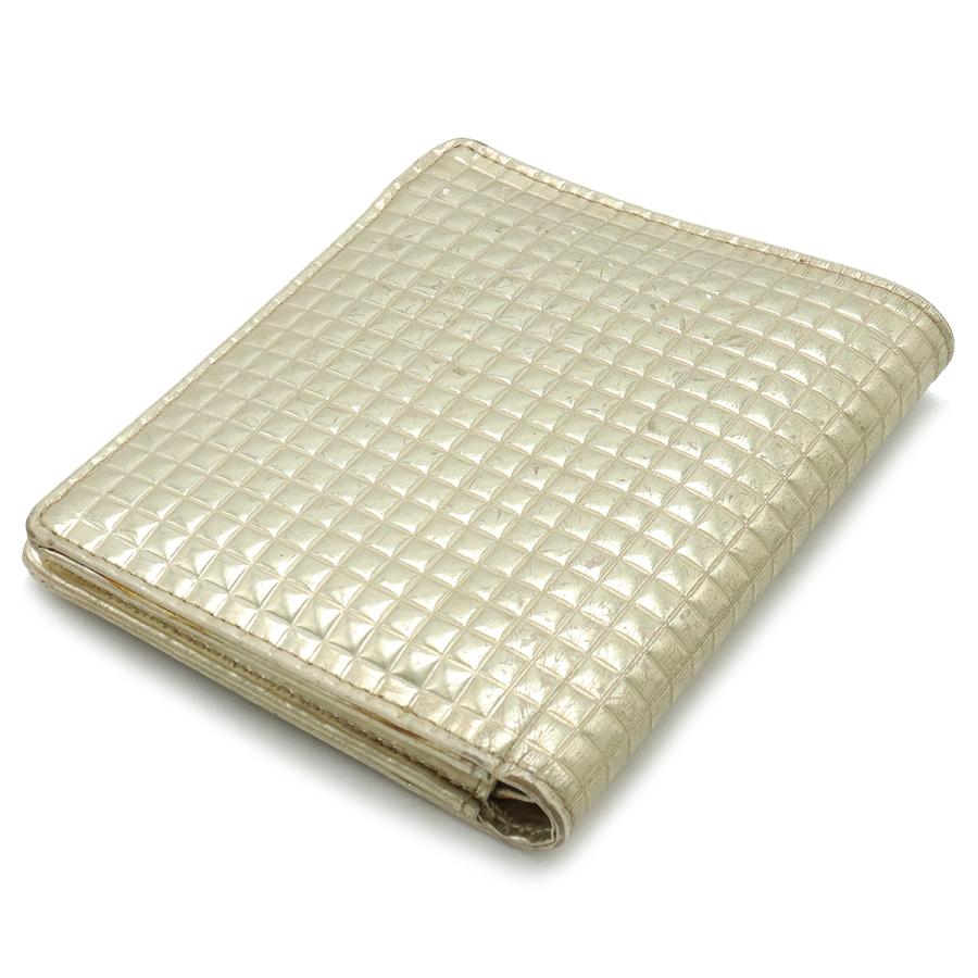 シャネル　二つ折り財布　ココマーク　マイクロチョコバー　レザー　バイカラー CHANEL シャネル マイクロチョコバー ココマーク 2つ折財布 二