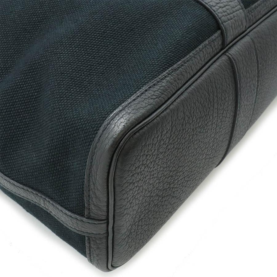 HERMES エルメス プティット サンチュール トートバッグ ラージトート 縦長 キャンバス レザー ブラック 黒 □K刻印 | HERMES | 02