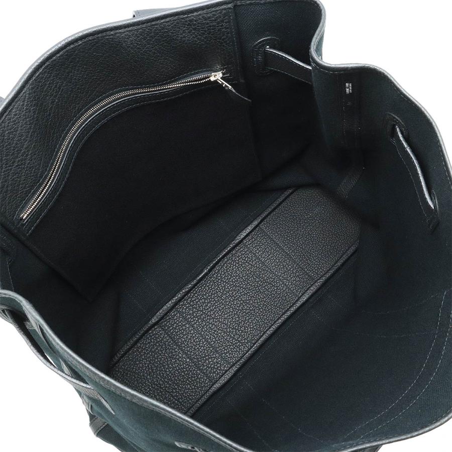 HERMES エルメス プティット サンチュール トートバッグ ラージトート 縦長 キャンバス レザー ブラック 黒 □K刻印 | HERMES | 04