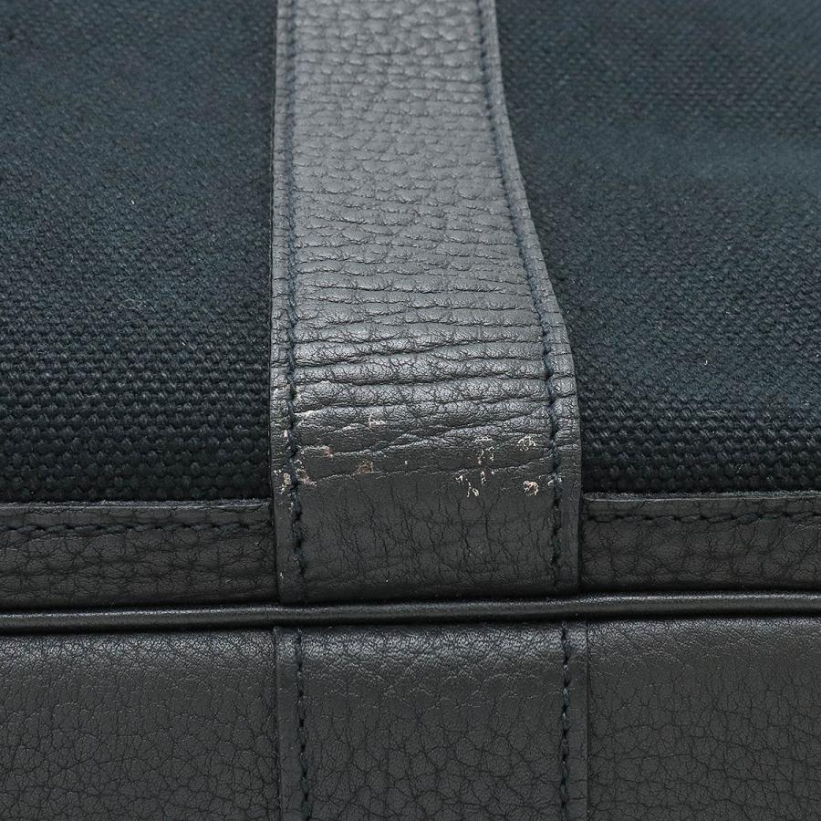 HERMES エルメス プティット サンチュール トートバッグ ラージトート 縦長 キャンバス レザー ブラック 黒 □K刻印 | HERMES | 08