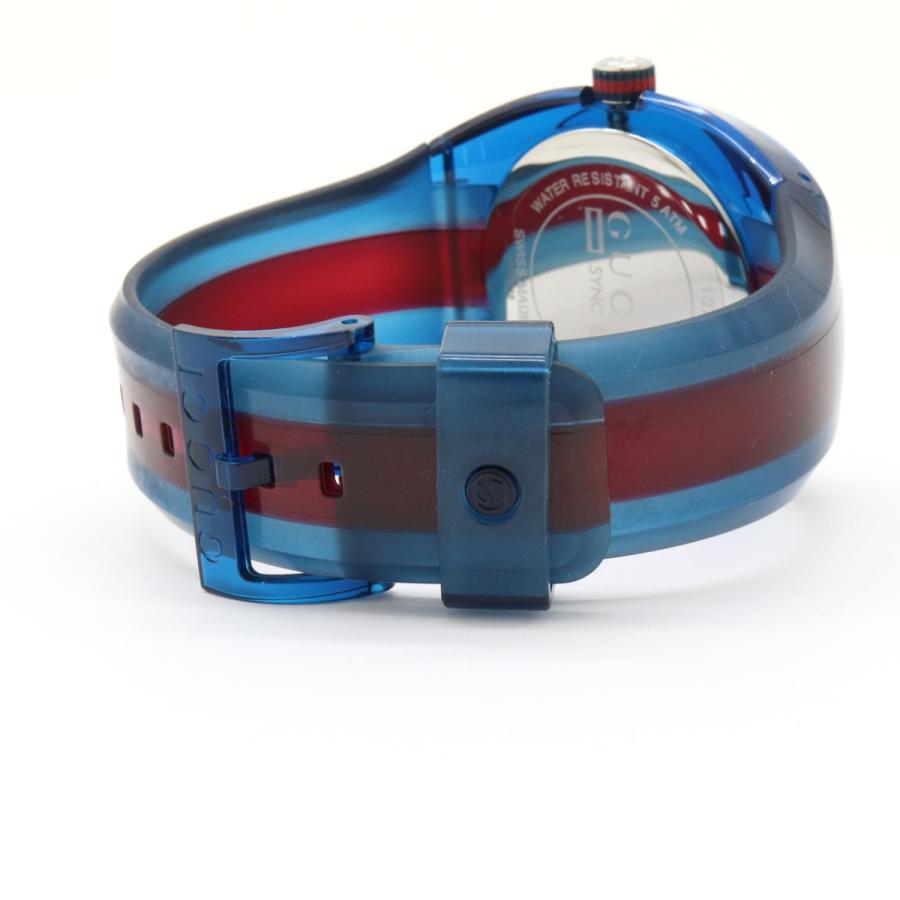 GUCCI グッチ シンク ブルー文字盤 SS ラバー インターロッキングG シェリー メンズ クォーツ 腕時計 137.1 YA137104A | GUCCI | 07