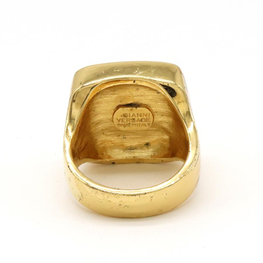 GIANNI VERSACE ジャンニ ヴェルサーチ ベルサーチ メドゥーサ メデューサ シグネットリング 指輪 GP ゴールド 19号 #19 | GIANNI VERSACE | 02