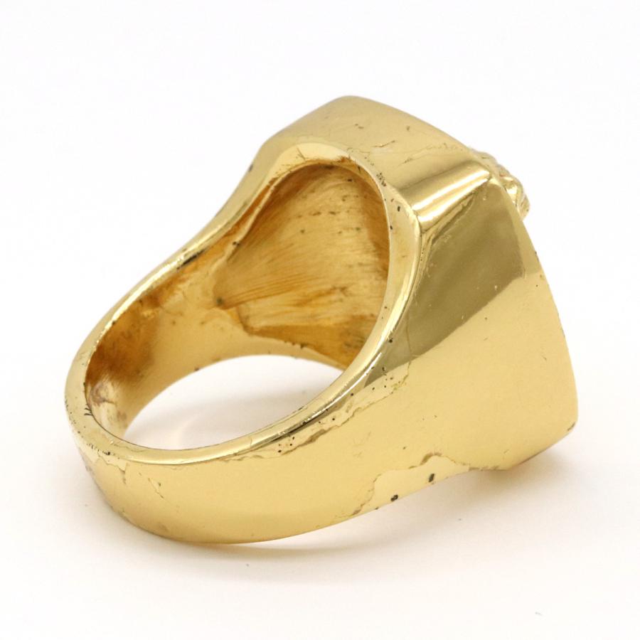 GIANNI VERSACE ジャンニ ヴェルサーチ ベルサーチ メドゥーサ メデューサ シグネットリング 指輪 GP ゴールド 19号 #19 | GIANNI VERSACE | 03