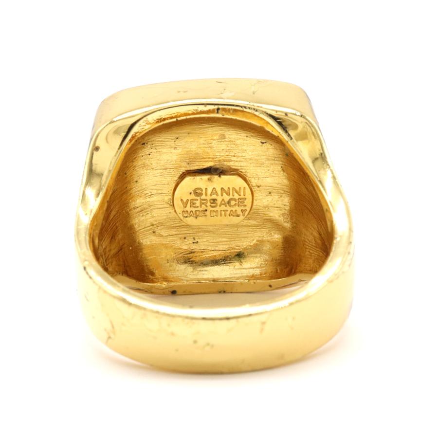 GIANNI VERSACE ジャンニ ヴェルサーチ ベルサーチ メドゥーサ メデューサ シグネットリング 指輪 GP ゴールド 19号 #19 | GIANNI VERSACE | 04