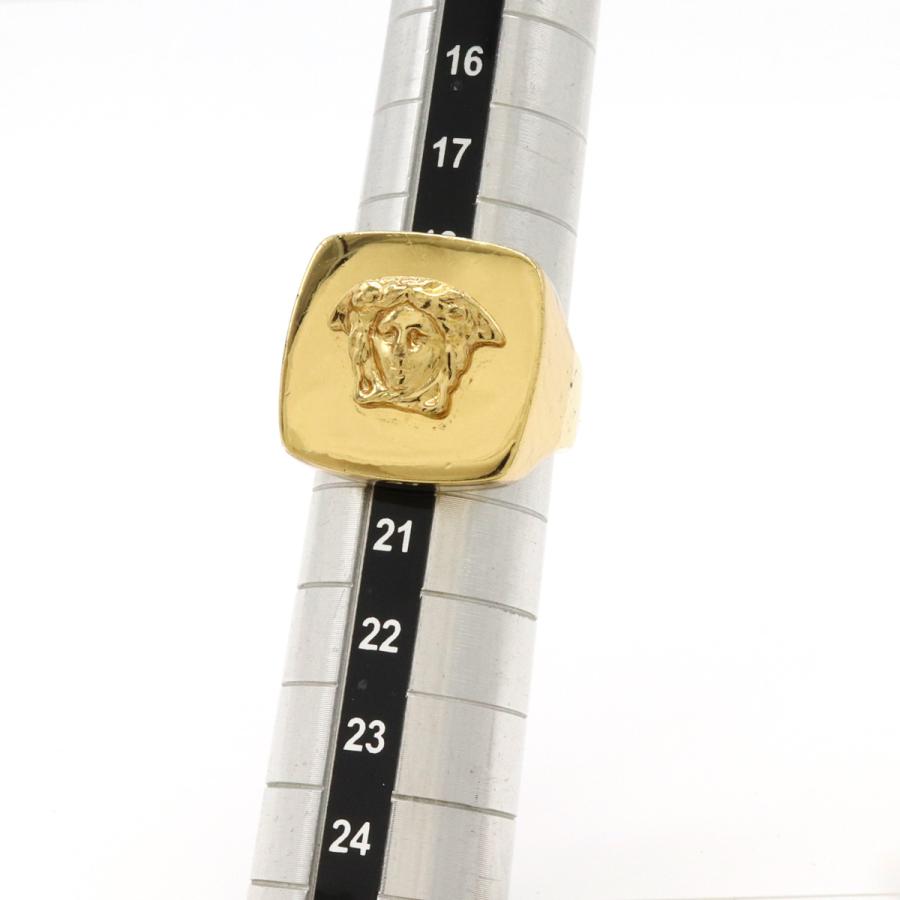 GIANNI VERSACE ジャンニ ヴェルサーチ ベルサーチ メドゥーサ メデューサ シグネットリング 指輪 GP ゴールド 19号 #19 | GIANNI VERSACE | 05