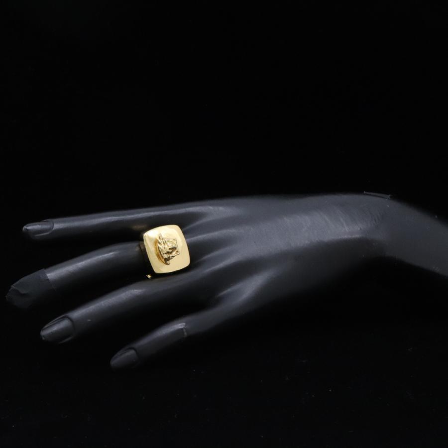 GIANNI VERSACE ジャンニ ヴェルサーチ ベルサーチ メドゥーサ メデューサ シグネットリング 指輪 GP ゴールド 19号 #19 | GIANNI VERSACE | 06