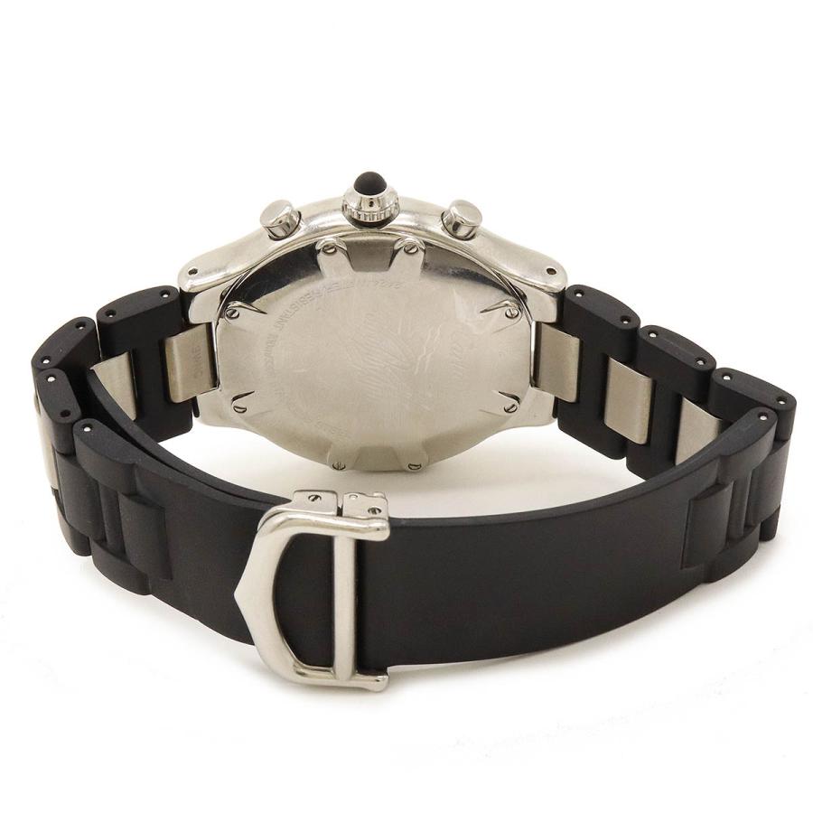 Cartier カルティエ マスト21 ヴァンテアン クロノスカフ クロノグラフ SS ラバー メンズ QZ クォーツ 腕時計 W10125U2 | Cartier | 06