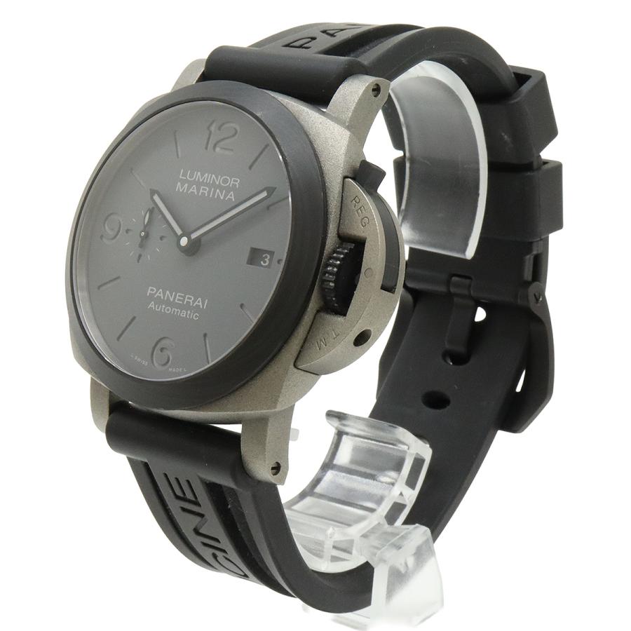 PANERAI パネライ ルミノールマリーナ トゥットグリージョ チタン カーボテック  グレー文字盤 メンズ AT オートマ 替えベルト２本付き |  | 01