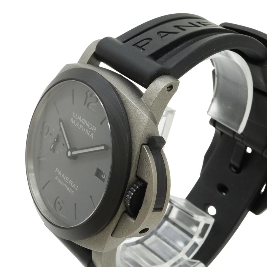 PANERAI パネライ ルミノールマリーナ トゥットグリージョ チタン カーボテック  グレー文字盤 メンズ AT オートマ 替えベルト２本付き |  | 04