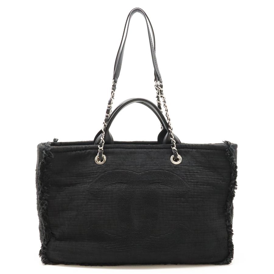 1点モノ CHANEL シャネル レザー トート ショルダー バック シャネル CHANEL ココマーク チェーン トートバッグ ターン