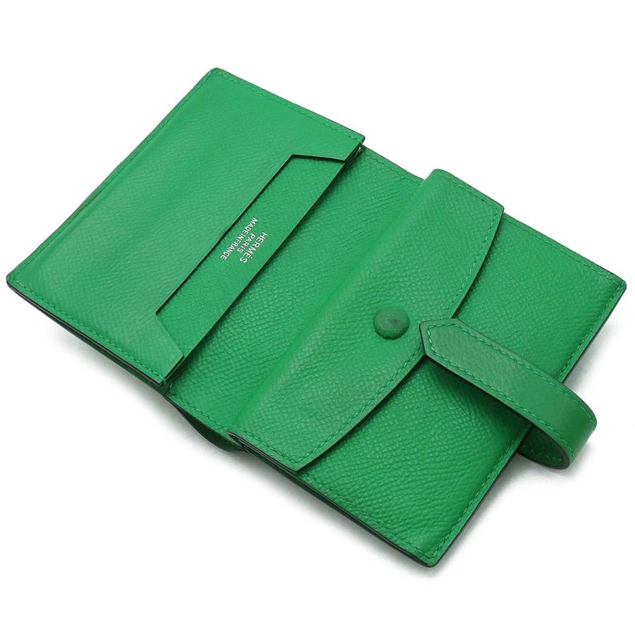 HERMES エルメス　緑　グリーン　財布　ウォレット HERMES（エルメス） ベアン ミニ コンパクト ウォレット 財布 小銭入れ