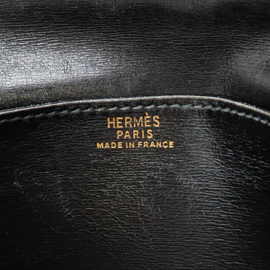 HERMES エルメス オオサカ 長札入れ 2つ折長財布 二つ折り長財布 ボックスカーフ レザー ブラック 黒 | HERMES | 07