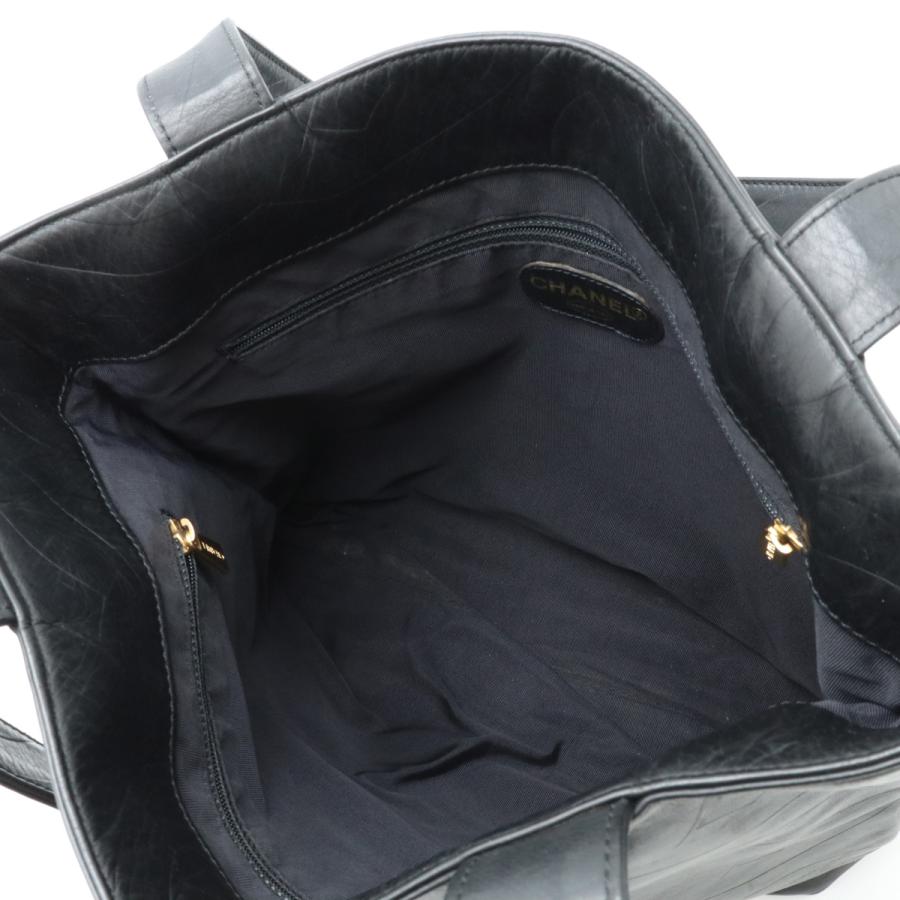 CHANEL シャネル ココマーク トートバッグ ショルダーバッグ ショルダートート レザー ブラック 黒 | CHANEL | 04