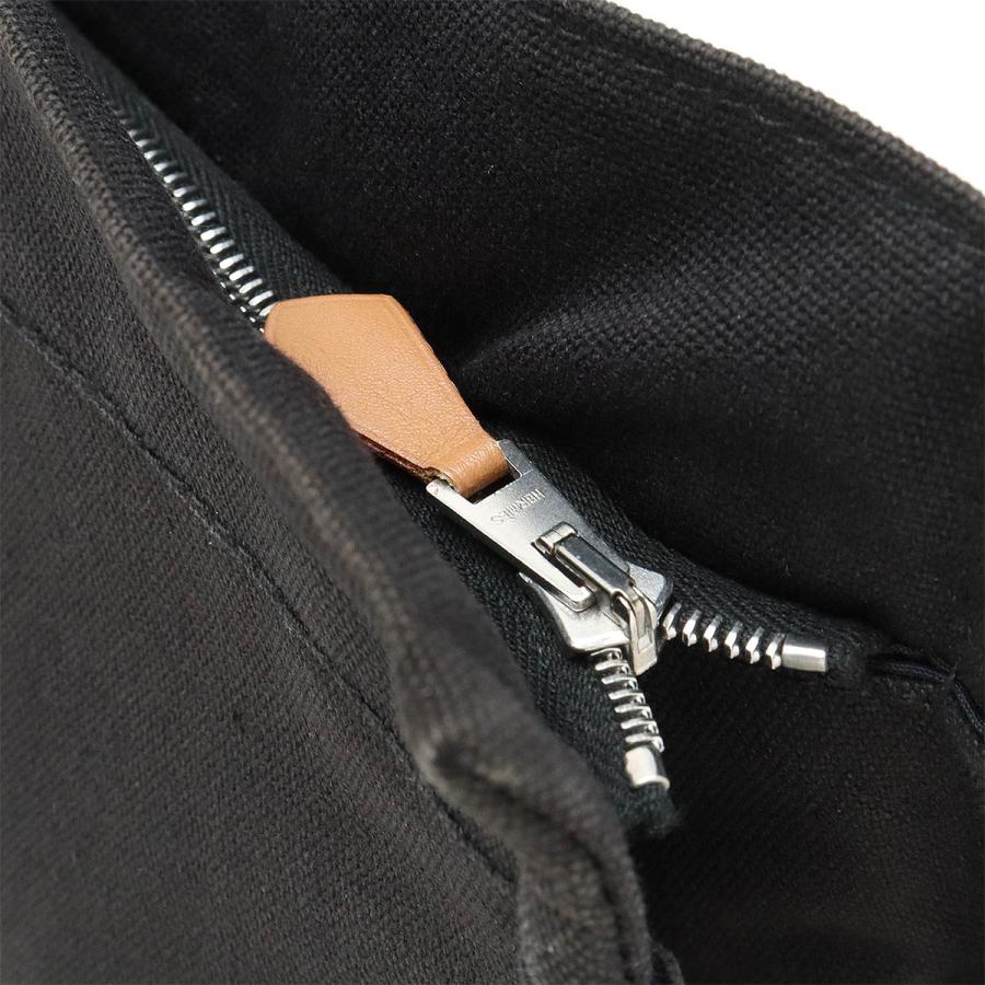 HERMES エルメス フールトゥ クラッチバッグ セカンドバッグ ポーチ キャンバス レザー ブラック 黒 グレー | HERMES | 03