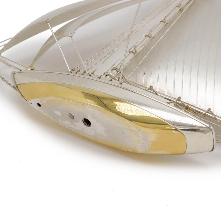 帆船 ヨット Sailing ship オブジェ 置物 インテリア 模型 銀製 106g |  | 02