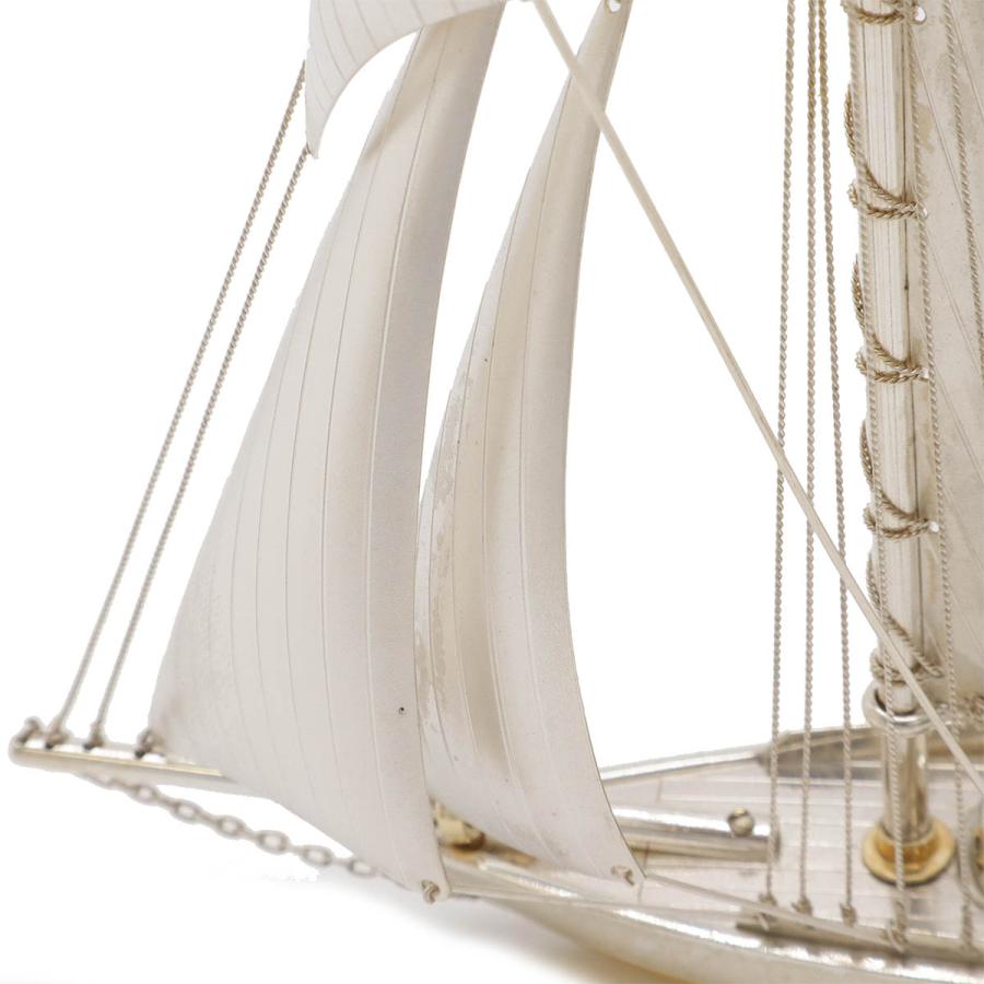 帆船 ヨット Sailing ship オブジェ 置物 インテリア 模型 銀製 106g |  | 03