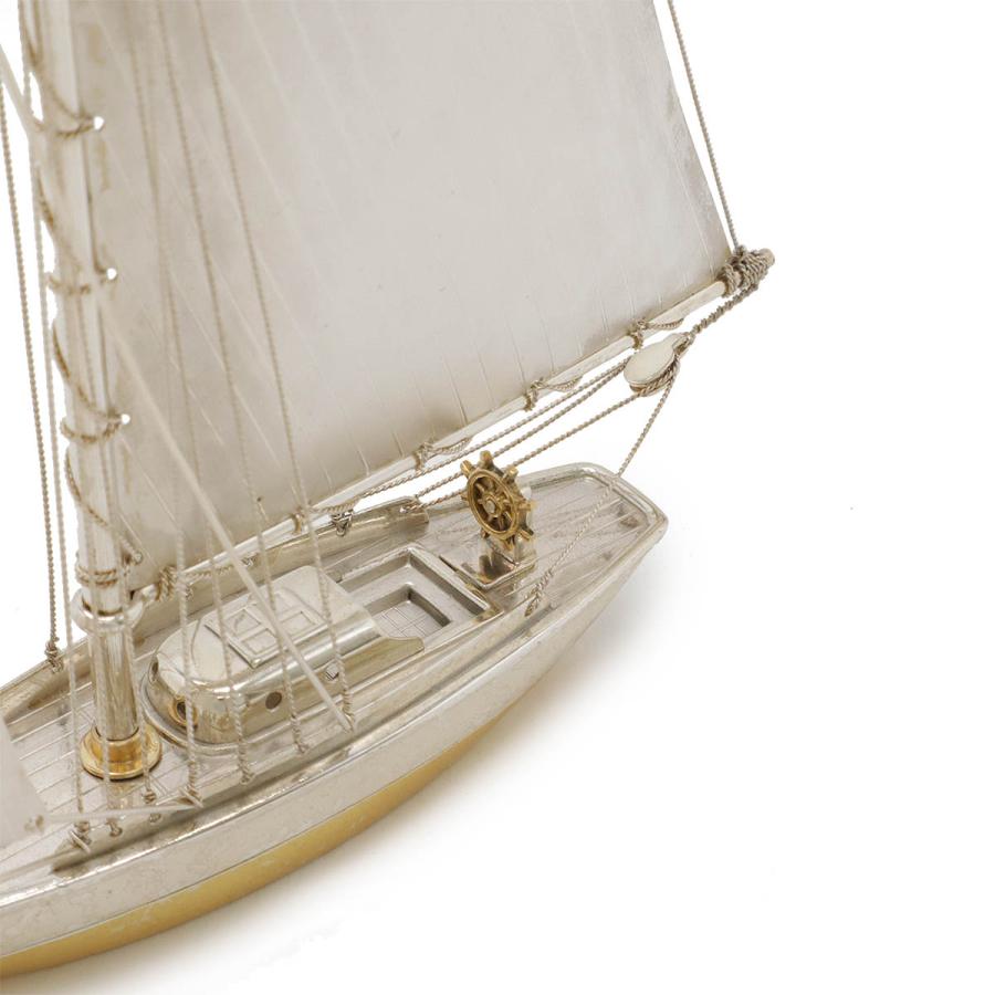 帆船 ヨット Sailing ship オブジェ 置物 インテリア 模型 銀製 106g |  | 04