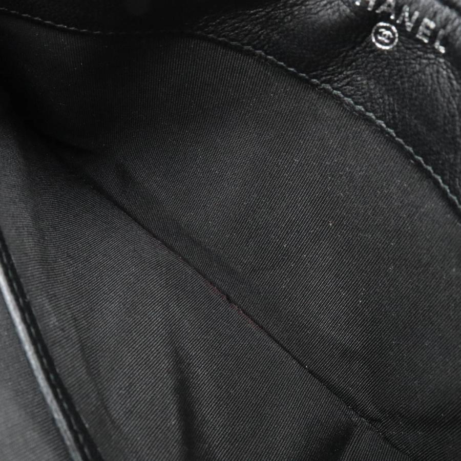 CHANEL シャネル ダイヤステッチ ココマーク ラウンドファスナー 長財布 レザー ブラック 黒 シルバー金具 | CHANEL | 08