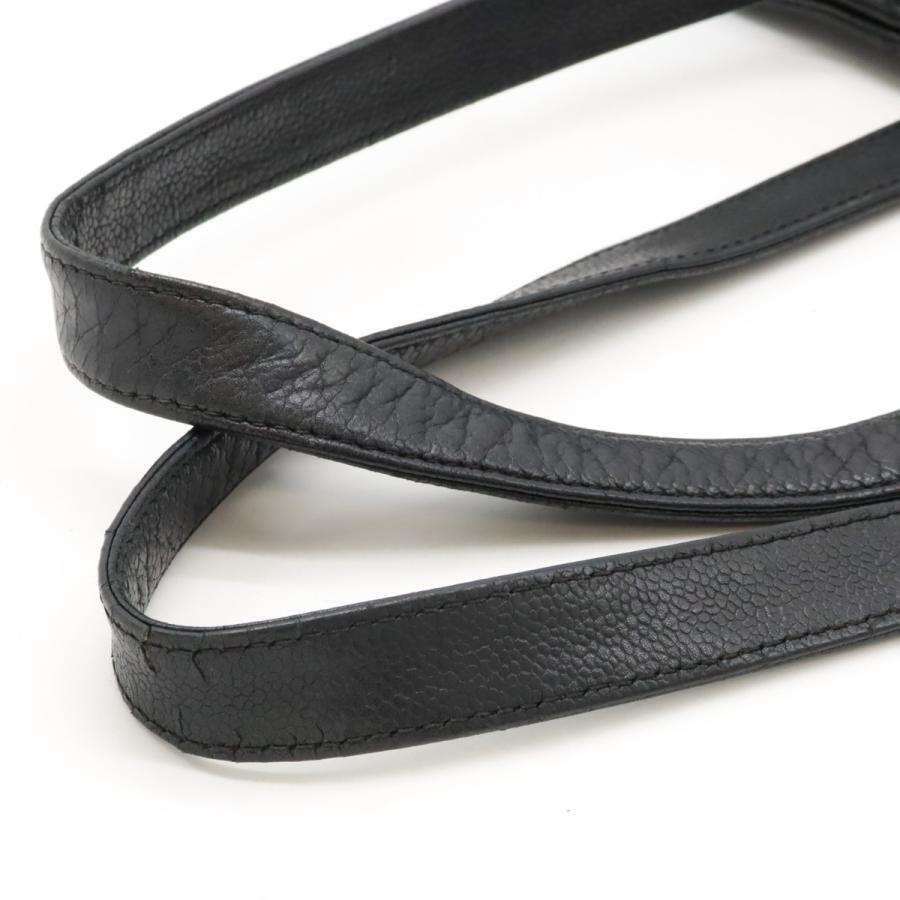 CHANEL シャネル チョコバー ロゴ トートバッグ ショルダートート レザー ブラック 黒 シルバー金具 | CHANEL | 03