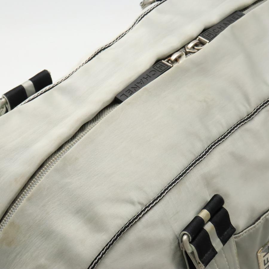 CHANEL シャネル スポーツライン ココマーク ボストンバッグ 旅行バッグ トラベルバッグ ナイロン シルバー 黒 ブラック A31752 | CHANEL | 05