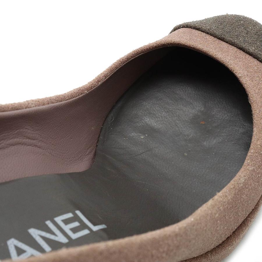 CHANEL シャネル ココマーク パンプス ハイヒール プラットフォーム ラメ グリッター ピンクベージュ グレー #35C 日本サイズ約22.5cm | CHANEL | 04