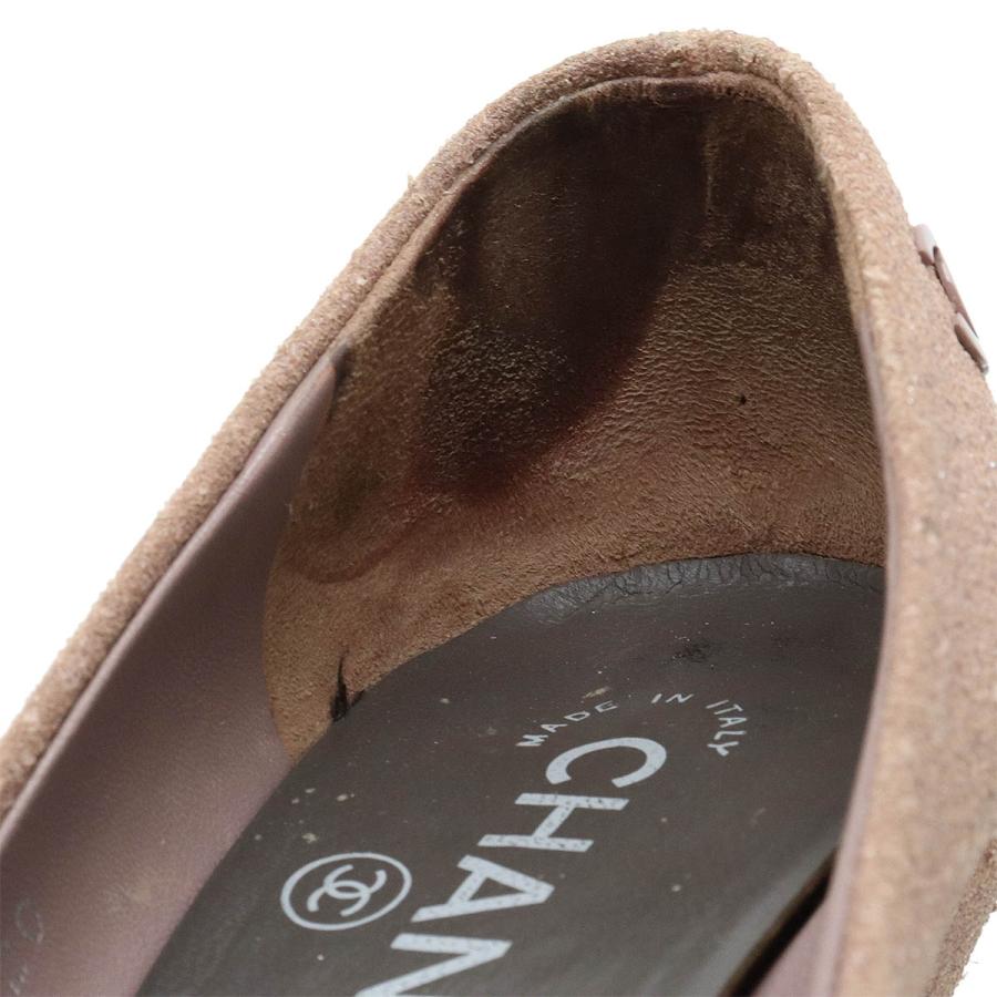 CHANEL シャネル ココマーク パンプス ハイヒール プラットフォーム ラメ グリッター ピンクベージュ グレー #35C 日本サイズ約22.5cm | CHANEL | 05