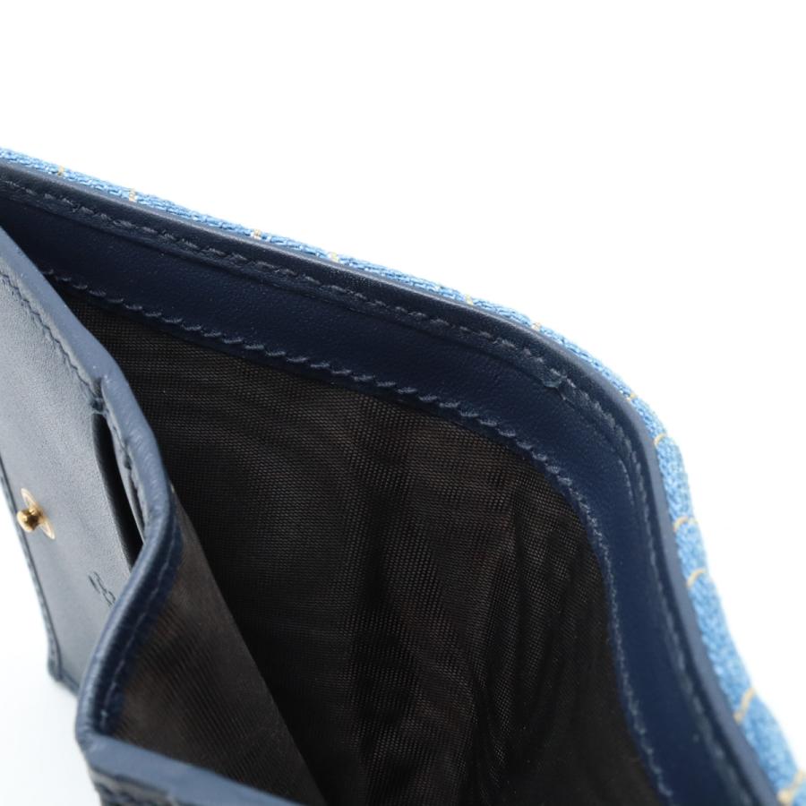 GUCCI グッチ GGマーモント 2つ折財布 二つ折り財布 コンパクトウォレット デニム レザー パール ライトブルー 青 466492 | GUCCI | 04