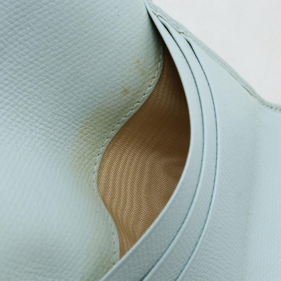 CHANEL シャネル ココボタン 3つ折財布 三つ折り Wホック財布 ダブルホック レザー ライトミントブルー ゴールド金具 A20902 | CHANEL | 05