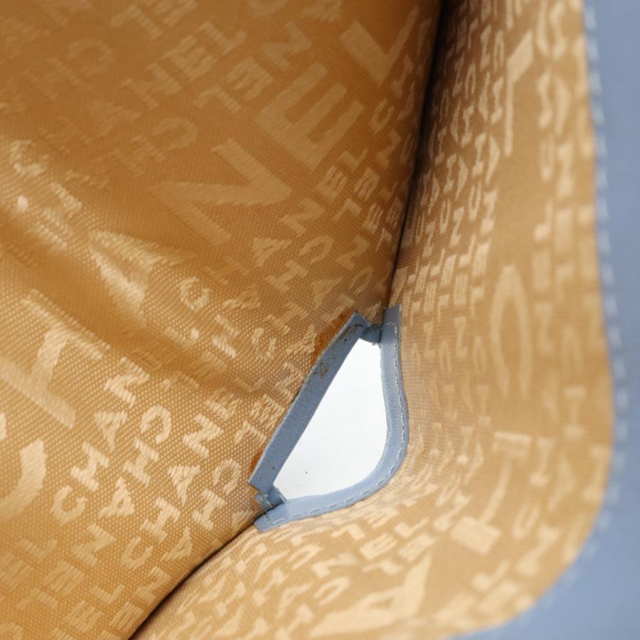 CHANEL シャネル マトラッセ ロゴ 2つ折財布 二つ折り Wホック財布 ダブルホック レザー ダスティブルー シルバー金具 | CHANEL | 04