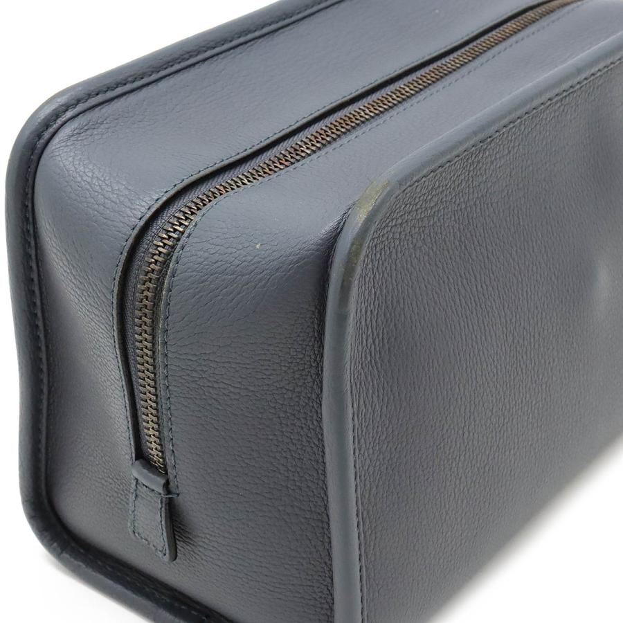 LOEWE ロエベ アナグラム セカンドバッグ クラッチバッグ ハンドバッグ レザー ブルーグレー系 シルバー金具 | LOEWE | 06