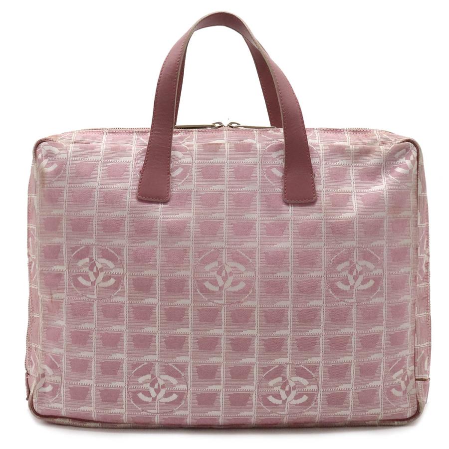 CHANEL シャネル ニュートラベルライン ビジネスバッグ ブリーフケース 書類カバン パソコンケース ナイロンジャガード ピンク A15974 | CHANEL