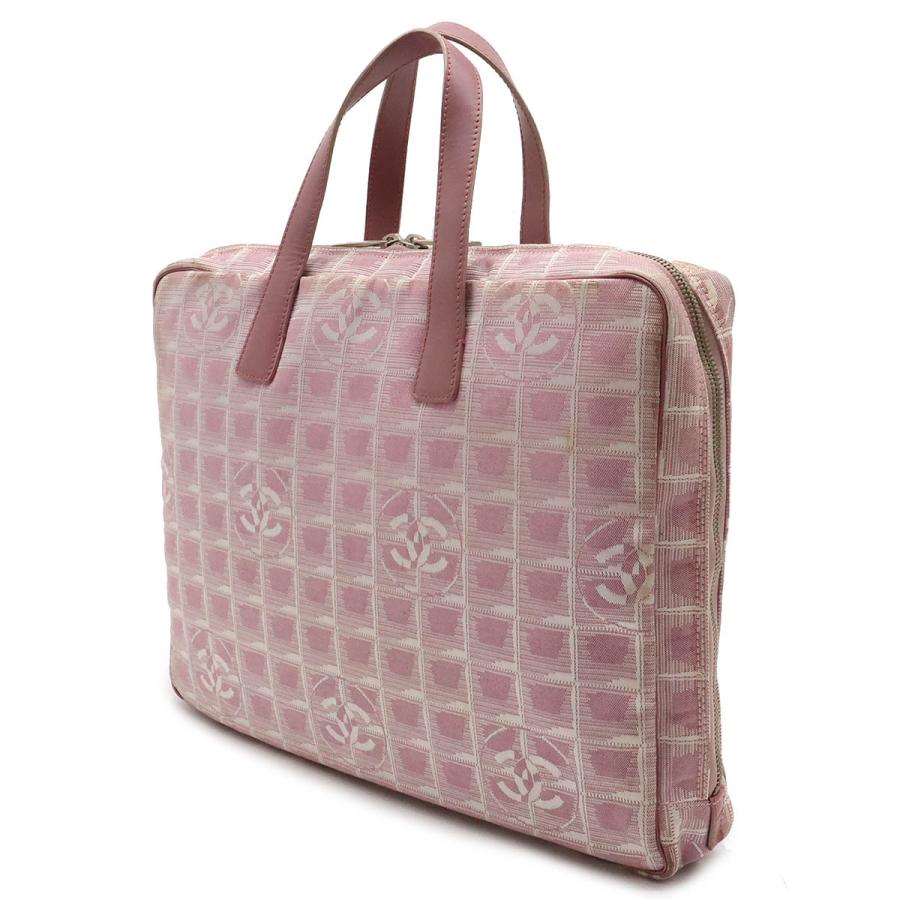 CHANEL シャネル ニュートラベルライン ビジネスバッグ ブリーフケース 書類カバン パソコンケース ナイロンジャガード ピンク A15974 | CHANEL | 01