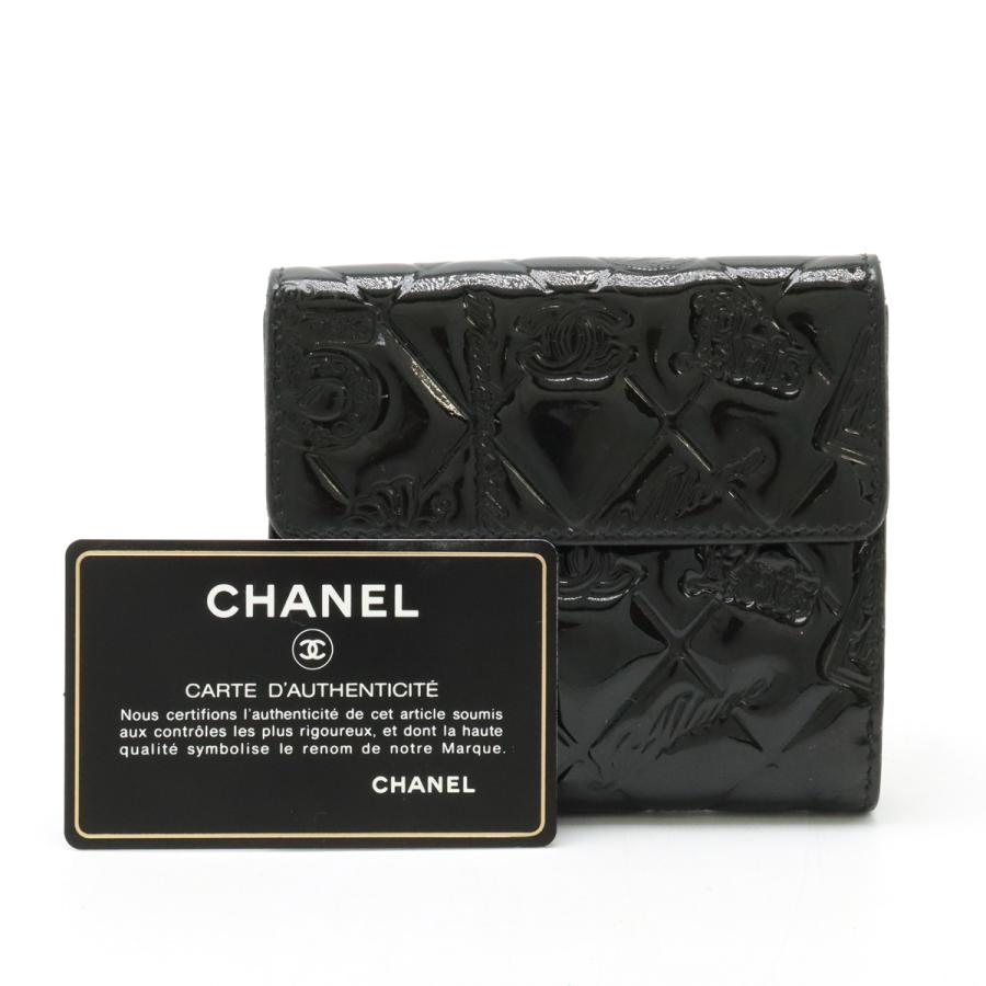 CHANEL シャネル アイコン シンボルチャーム 2つ折財布 二つ折り CHANEL シャネル アイコン シンボルチャーム 2つ折財布 二つ折り