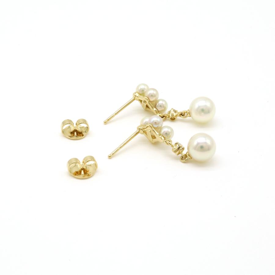 MIKIMOTO ミキモト パール 真珠 ピアス 3.5-6.5m/m K18YG イエローゴールド ダイヤモンド | MIKIMOTO | 02