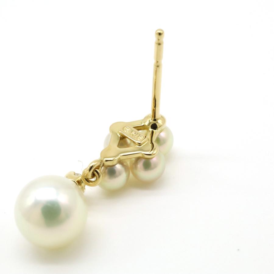MIKIMOTO ミキモト パール 真珠 ピアス 3.5-6.5m/m K18YG イエローゴールド ダイヤモンド | MIKIMOTO | 04