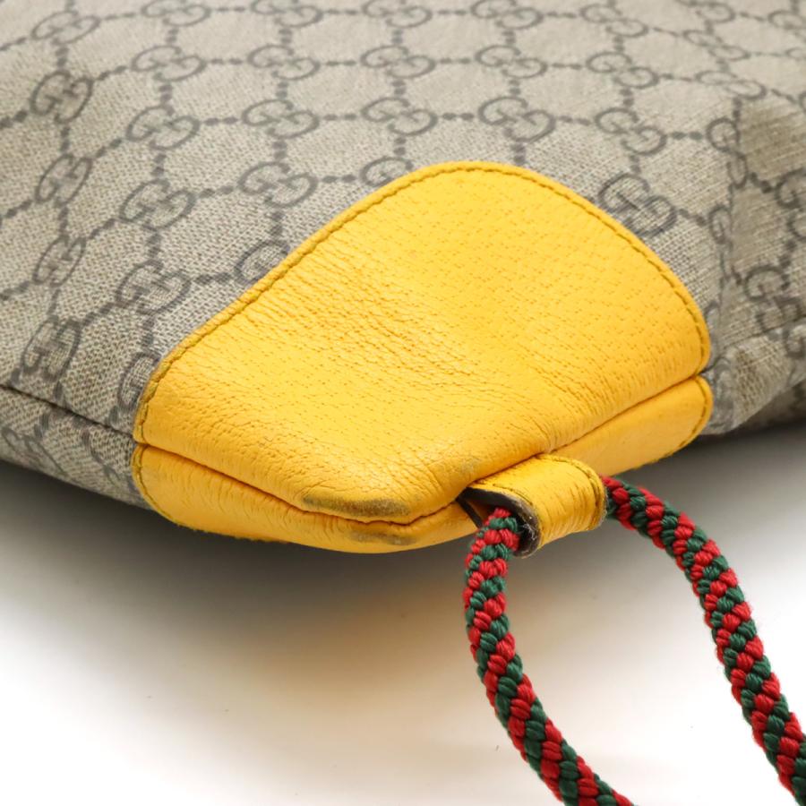 GUCCI グッチ GGスプリーム キャットヘッド ドローストリング バックパック リュック PVC ベージュ ダークブラウン イエロー 黄色 473872 | GUCCI | 02