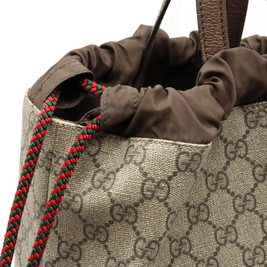 GUCCI グッチ GGスプリーム キャットヘッド ドローストリング バックパック リュック PVC ベージュ ダークブラウン イエロー 黄色 473872 | GUCCI | 03