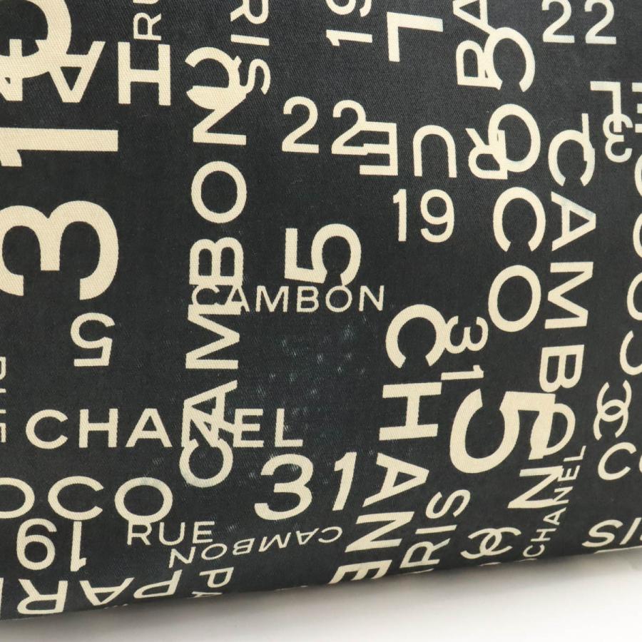 CHANEL シャネル バイシーライン ロゴ トートバッグ ラージトート ショルダーバッグ プラスチックチェーン キャンバス ブラック | CHANEL | 05