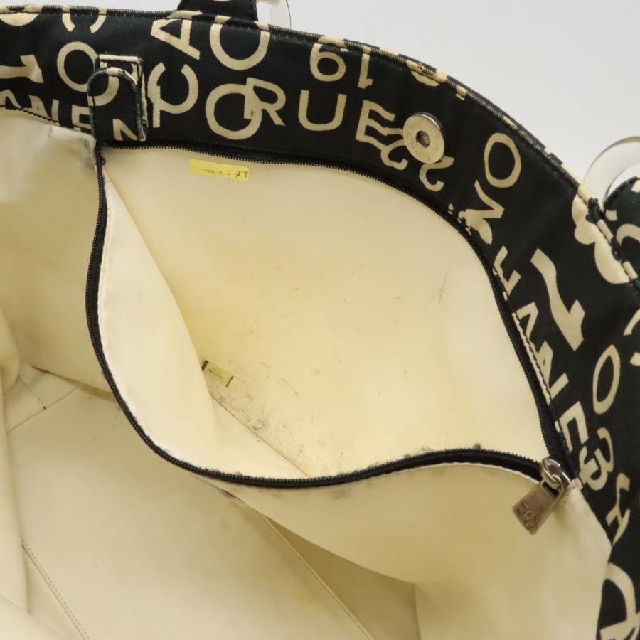 CHANEL シャネル バイシーライン ロゴ トートバッグ ラージトート ショルダーバッグ プラスチックチェーン キャンバス ブラック | CHANEL | 07