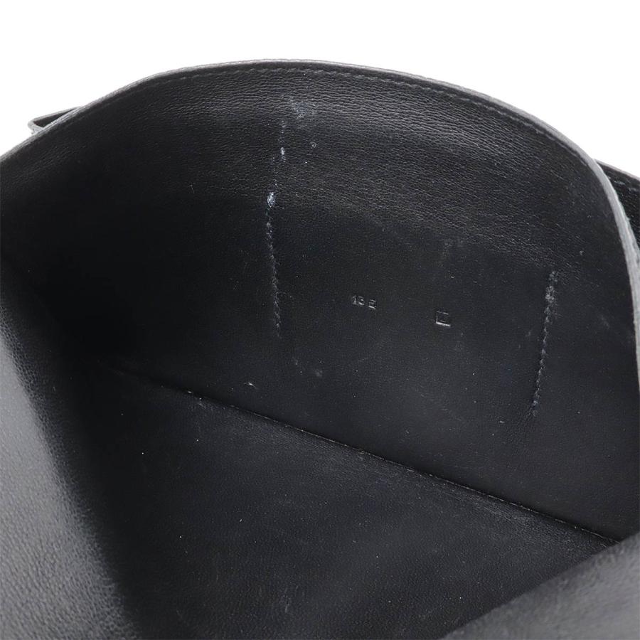 HERMES エルメス ドゴンデュオ ドゴンGM 2つ折長財布 二つ折り長財布 レザー ブラック 黒 コインケース付き シルバー金具 □L刻印 | HERMES | 05