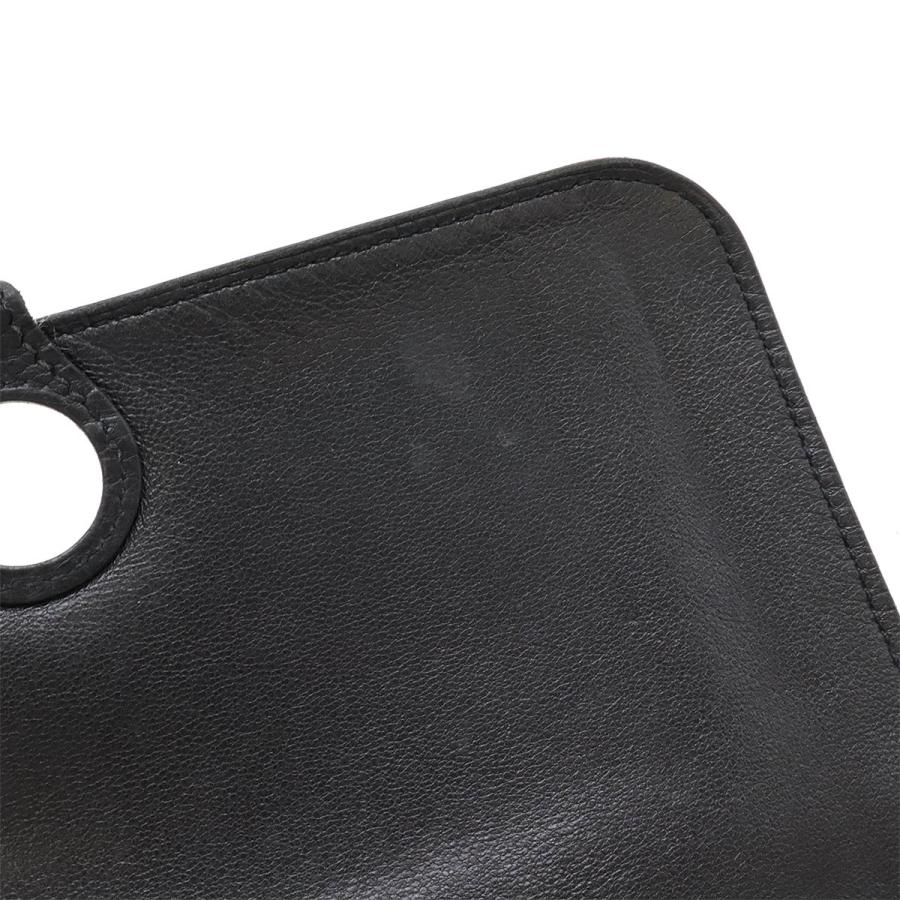 HERMES エルメス ドゴンデュオ ドゴンGM 2つ折長財布 二つ折り長財布 レザー ブラック 黒 コインケース付き シルバー金具 □L刻印 | HERMES | 07