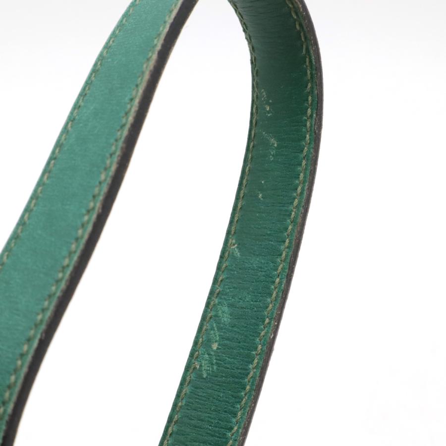 HERMES エルメス ドッグリード ペット 散歩 レザー グリーン 緑 シルバー金具 □G刻印 | HERMES | 03