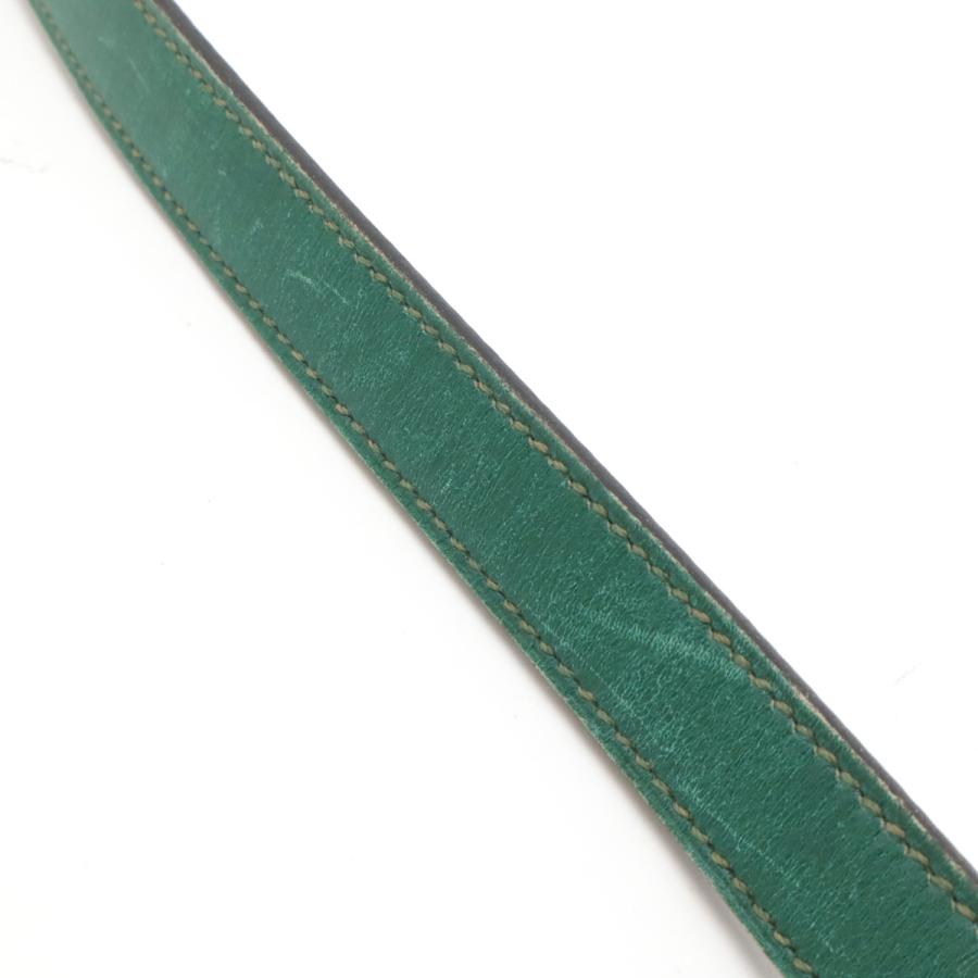 HERMES エルメス ドッグリード ペット 散歩 レザー グリーン 緑 シルバー金具 □G刻印 | HERMES | 04